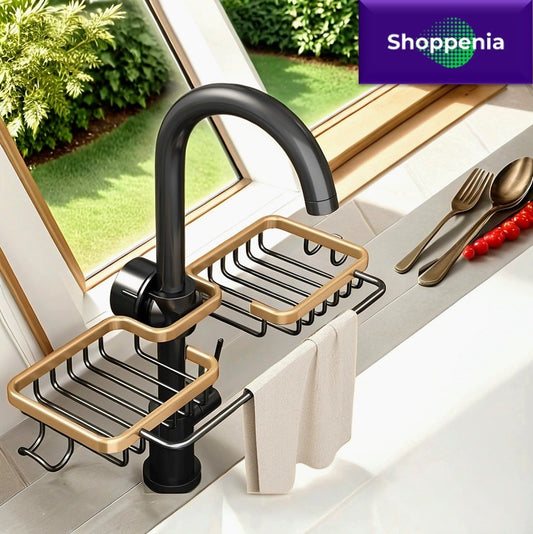 Kitchen Faucet Organizer: Multi-Purpose Faucet Storage Rack & Organizer