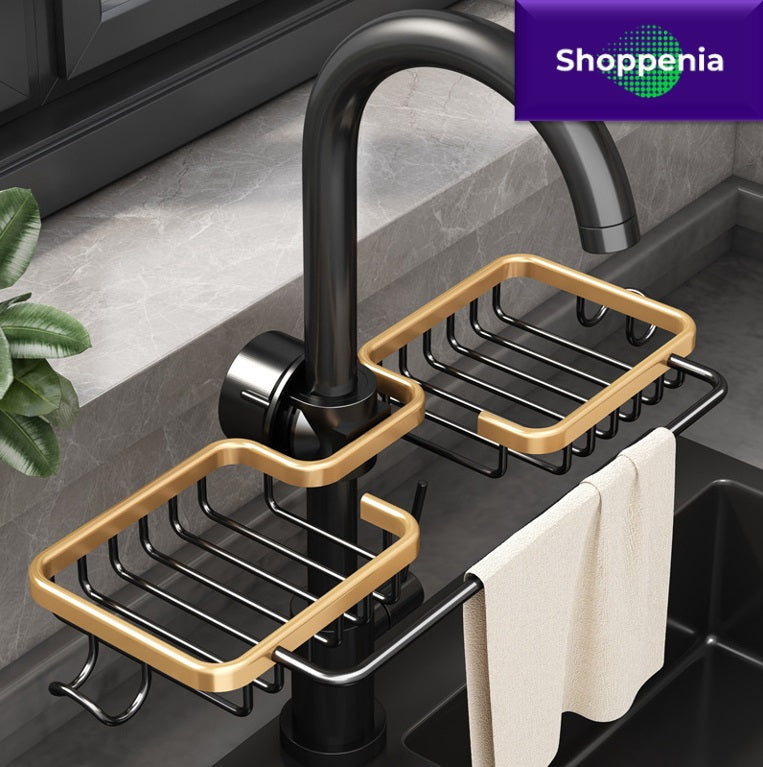 Kitchen Faucet Organizer: Multi-Purpose Faucet Storage Rack & Organizer