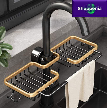 Kitchen Faucet Organizer: Multi-Purpose Faucet Storage Rack & Organizer