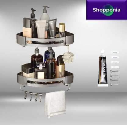 Corner Caddy: Wall Mounted Bathroom Corner Organizer