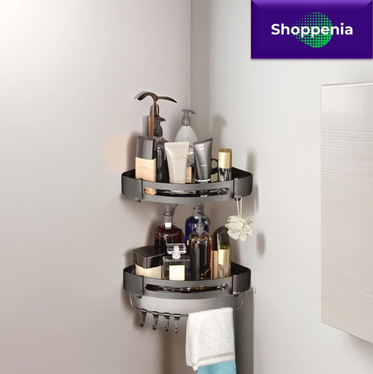 Corner Caddy: Wall Mounted Bathroom Corner Organizer