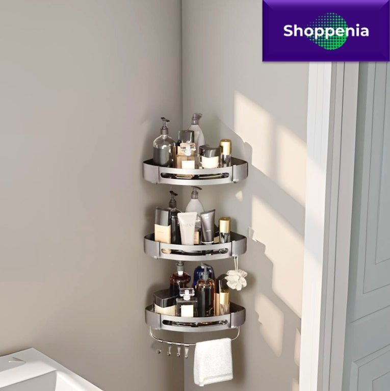 Corner Caddy: Wall Mounted Bathroom Corner Organizer