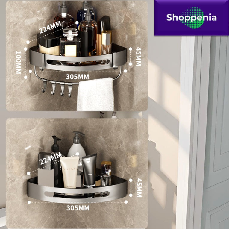 Corner Caddy: Wall Mounted Bathroom Corner Organizer