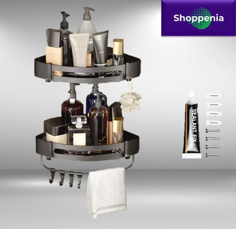 Corner Caddy: Wall Mounted Bathroom Corner Organizer