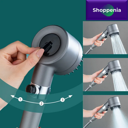 Pure Flow: The Shower Head with 10 pcs Revitalizing Chlorine Filter and 3 Shower Modes