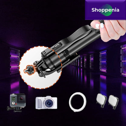 SnapGlow Tripod-X: The Ultimate Wireless Selfie Stick Tripod with LED Light for Smartphones