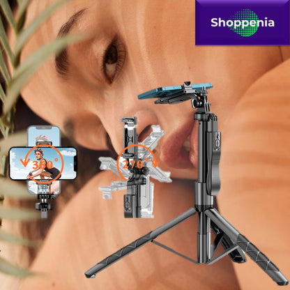 SnapGlow Tripod-X: The Ultimate Wireless Selfie Stick Tripod with LED Light for Smartphones