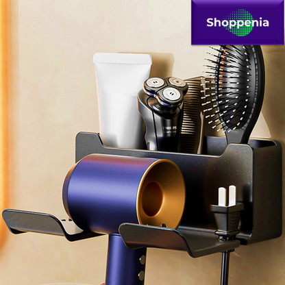 Compact Hair Care Organizer: Hair Dryer Holder with Hair Tools and Accessories Caddy