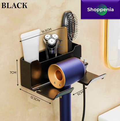 Compact Hair Care Organizer: Hair Dryer Holder with Hair Tools and Accessories Caddy