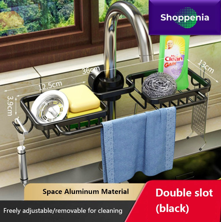 Kitchen Faucet Organizer: Multi-Purpose Faucet Storage Rack & Organizer